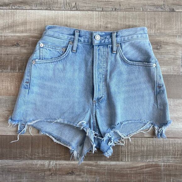 AGOLDE Dee High Rise Denim Shorts - Digit Wash - Size 24 - Picture 1 of 5